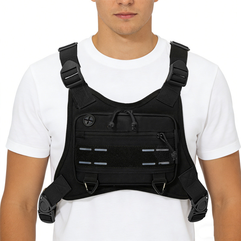 Men'S Outdoor Hunting Jacket - Tactical Front Chest Rig Bag Vest