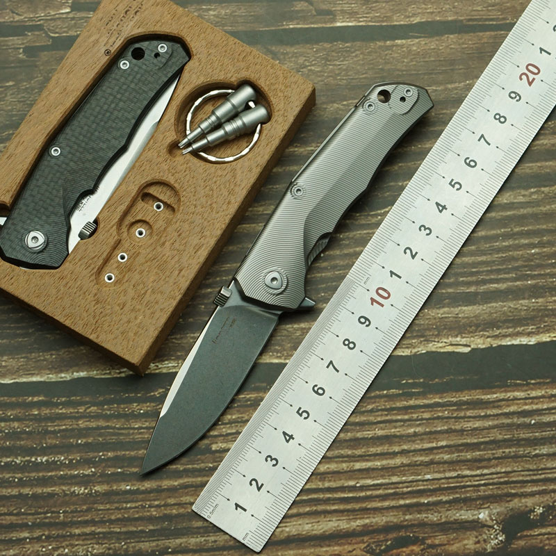 Hunting Outdoor Logos - LEMIFSHE New Lion M390 Blade Carbon