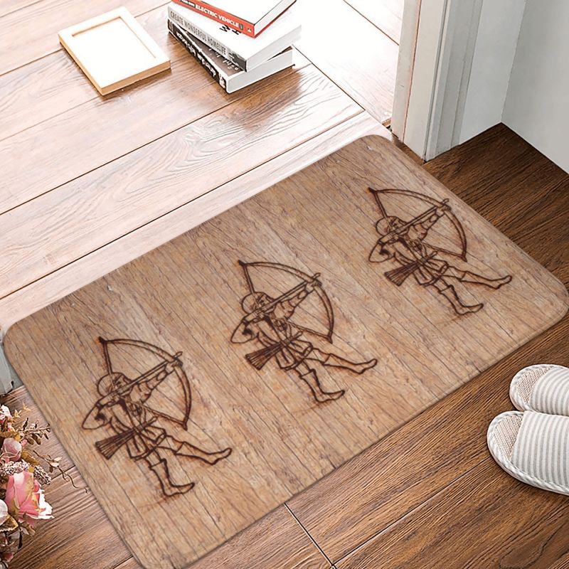 Hunting Outdoor Rug - Archery Medieval Front Floor Door Entrance
