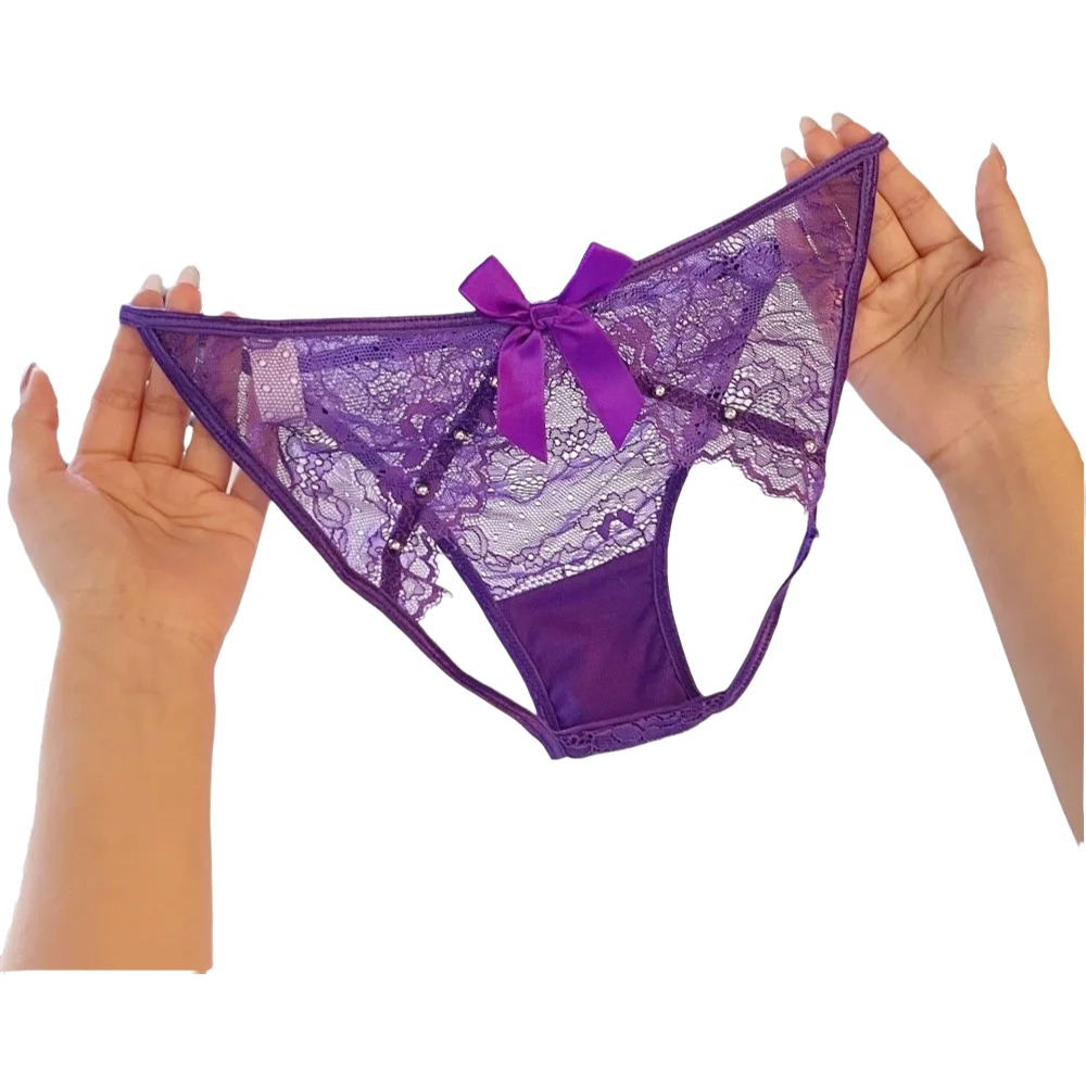 Bow Stringer Tool - Sweet Low Waist Bowknot Lace Panties