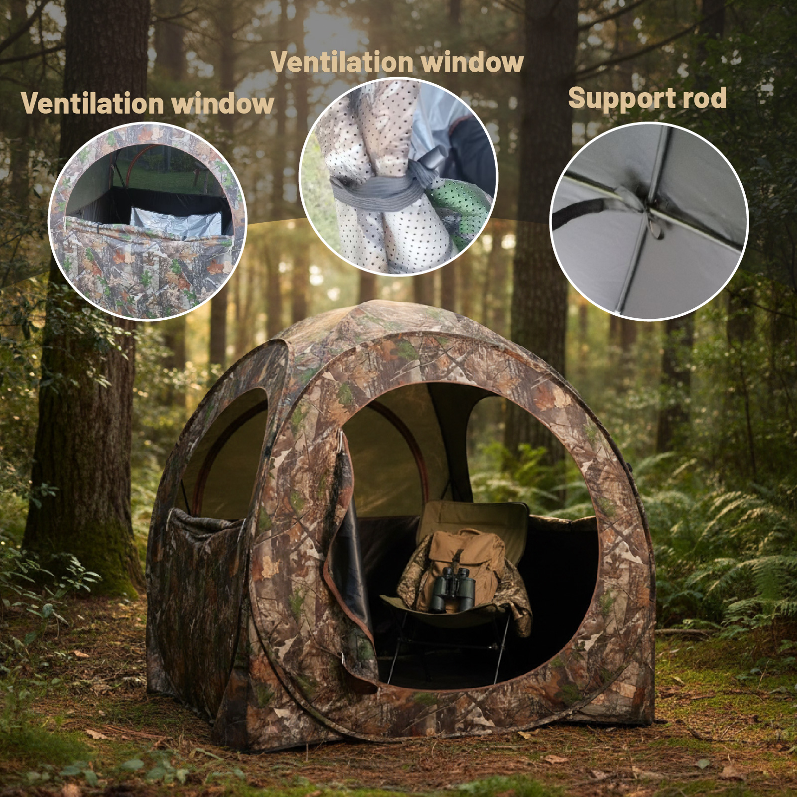 Camouflage Pop-Up Hunting Blin - đánh giá và giá Hunting & Outdoor Supplies Carterton Reviews