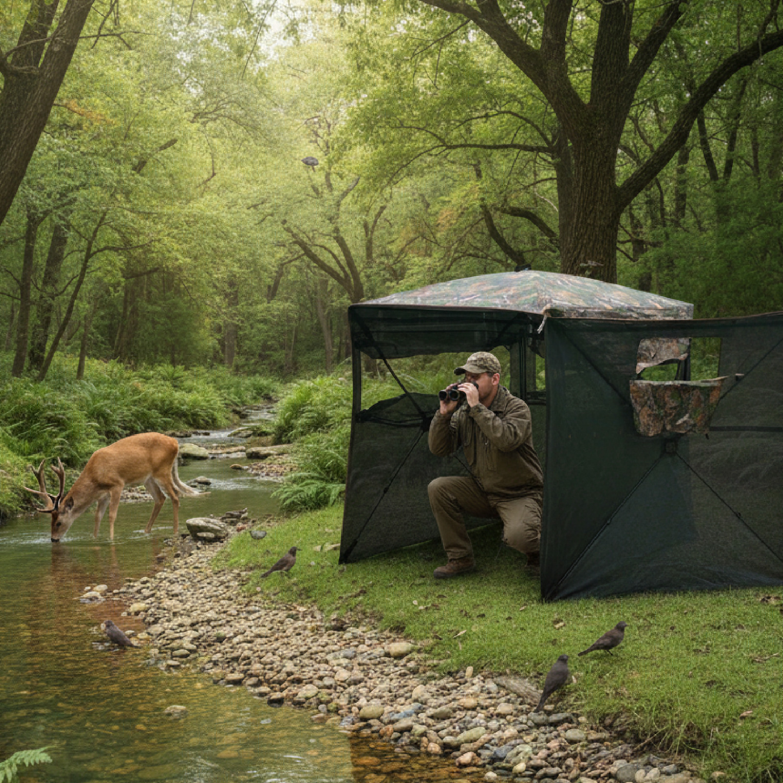 Camouflage Pop-Up Hunting Blin - đánh giá và giá Hunting & Outdoor Supplies Carterton Reviews