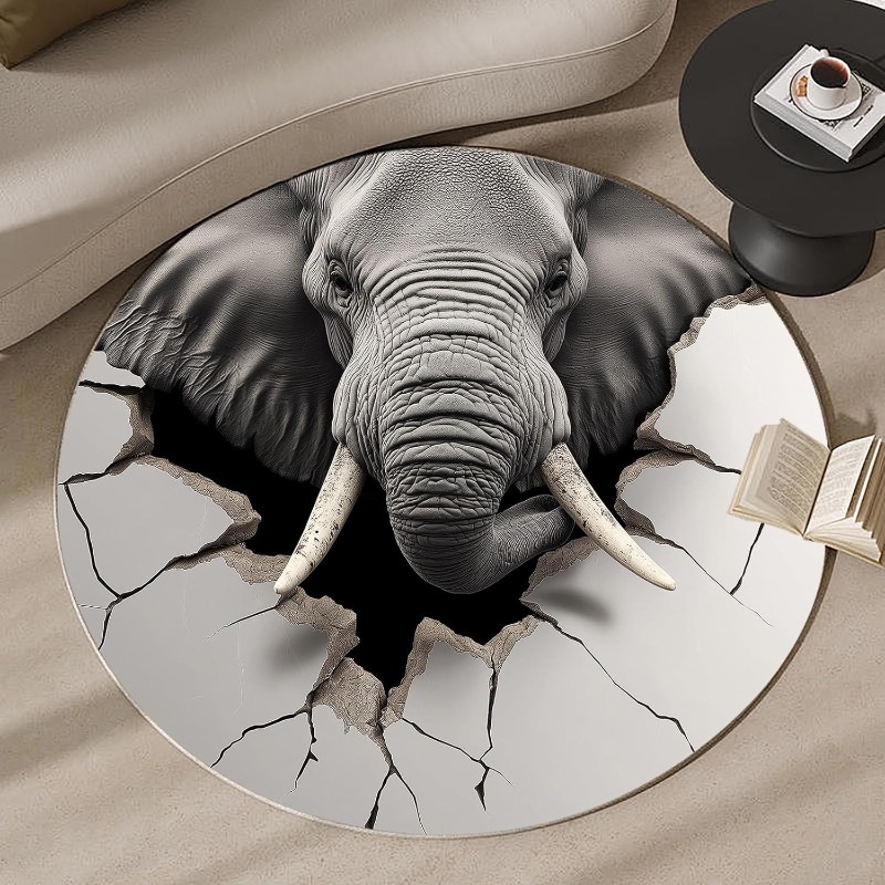 2D Deer Elk Round Rug Stone Ca - đánh giá và giá Hunting Outdoor Rug