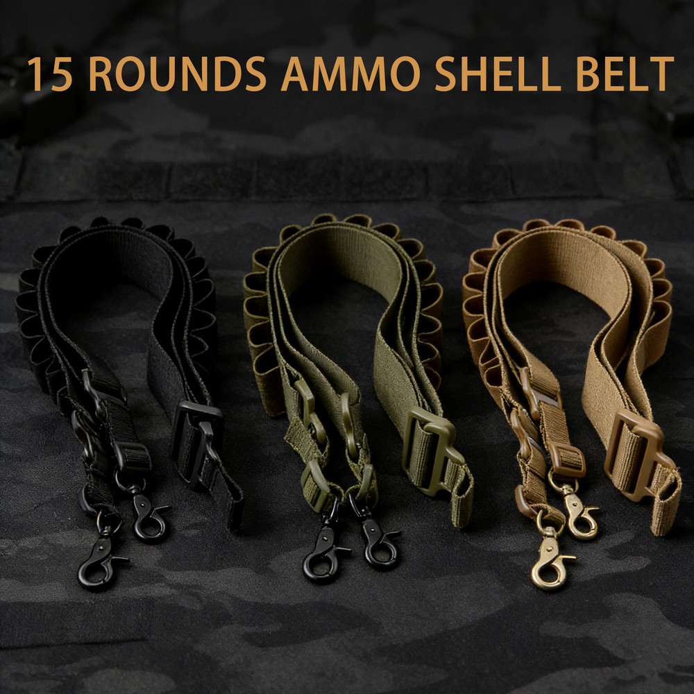15 Rounds Ammo Shell Belt Rifl - đánh giá và giá Outdoor Hunting Rifle